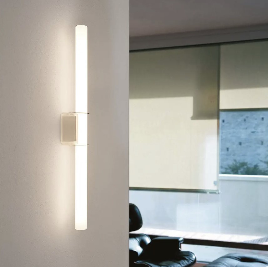 Lin Aplique de Pared Difusor Vidrio Led 6w  IP20 Di.6xh.50cm Blanco
