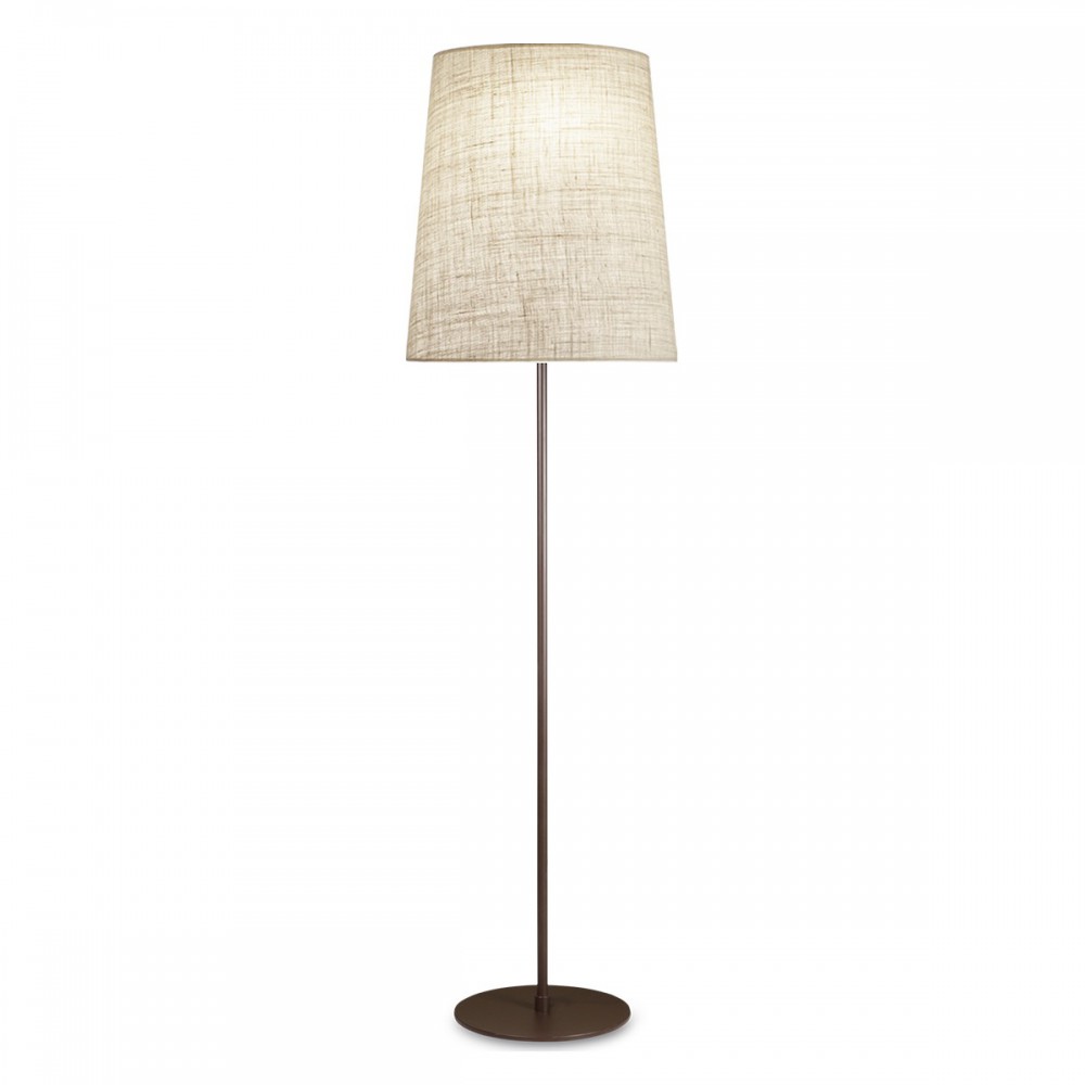 Liv Lampara de Pie Conica 2L E27 Cañamo Claro h.160cm Chocolate