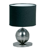 Clodi Velador Cilindrica 1L E27 Lienzo Negro Di.20xh.34cm Cromo