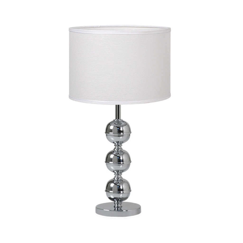 Lara Velador Cilindrica 1L E27 Cañamo Claro Di.20xh.42cm Cromo