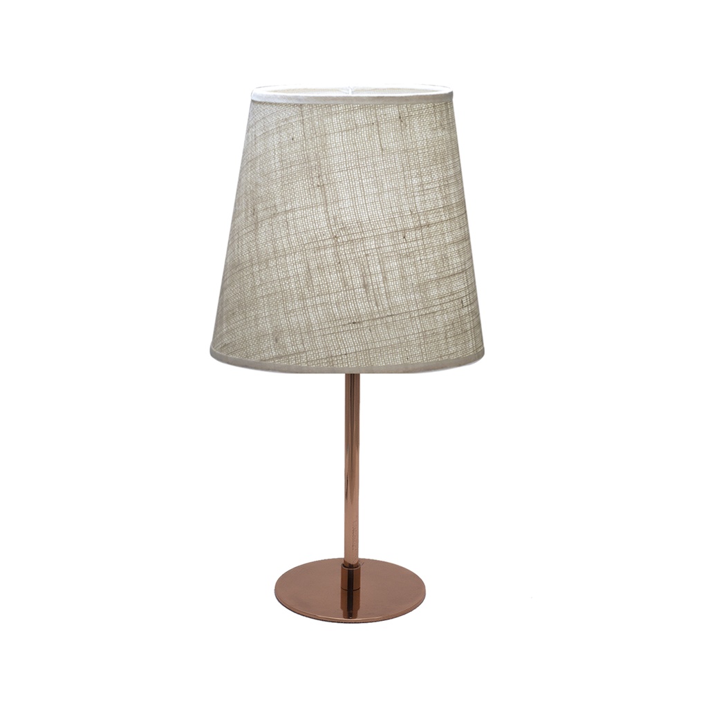 Liv Velador Conica 1L E27 Cañamo Claro h.44cm Cobre