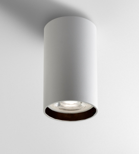 Coco 1.2 Plafon Cilindrico GU10 Par16 13w ø56x100mm C/Tapaboca Blanco/Negro