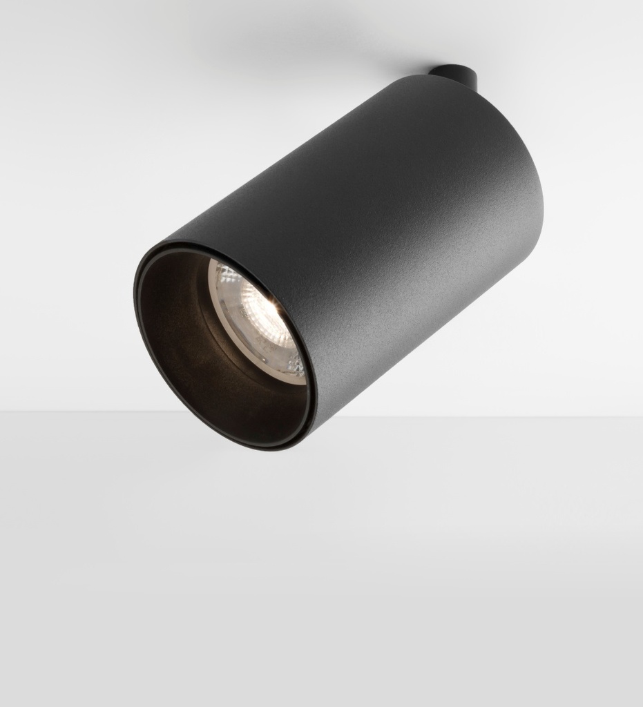 Coco 1.2 Cabezal Cilindrico GU10 Par16 13w ø56x90mm Negro/Negro