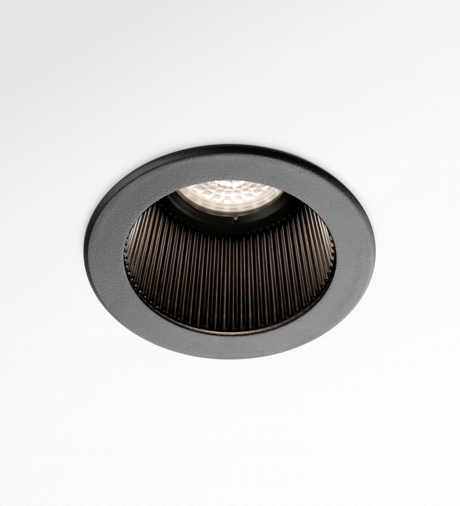 Cadio 2.0 Embutido Redondo Bafle Profundo GU10 Par16 50w Negro Texturado/Negro