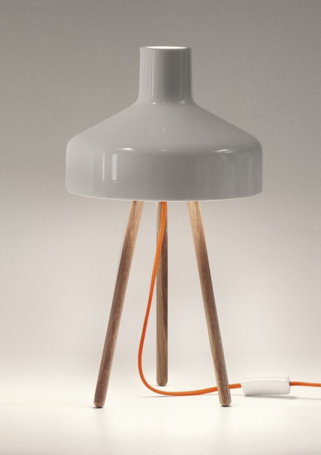 Juana Mesa Ceramica/Madera E27 Blanco