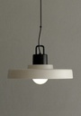 Demi Colgante Ceramica/Aluminio E27 Blanco C/Cabezal Negro