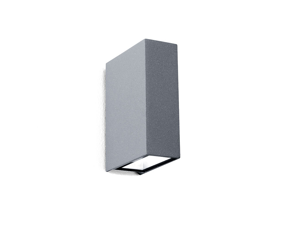 Enya Aplique de Pared Exterior bidireccional Led 2x3w 3000k Gris