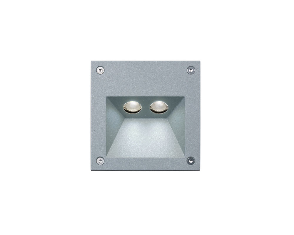 Alba I Embutido Pared Exterior Led 2x1w 3000k IP65 Gris 