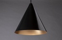 Iconique Colgante Di.32cm 1L E27 c/Lamp Led Globo G80 Negro Int. Oro