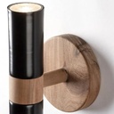 Bis Doble Aplique Bidireccional c/Lamp Led 2xGU10 7W Negro