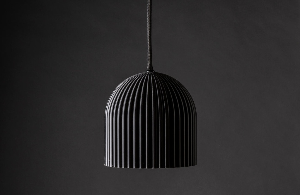 Tresde Colgante Di.15cm c/Lamp Led Gota 4W Negro