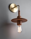 Spin Aplique de Pared Madera E27 c/Lamp Led Vintage Base Bronce Viejo