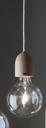 Cabezal Curvo Colgante c/Lamp Led Vintage o Globo Madera Natural