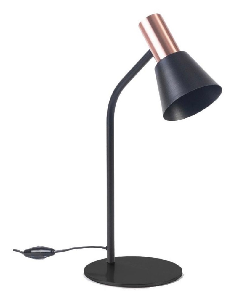 Milano M Lampara de Mesa 1L E27 Negro/Bronce