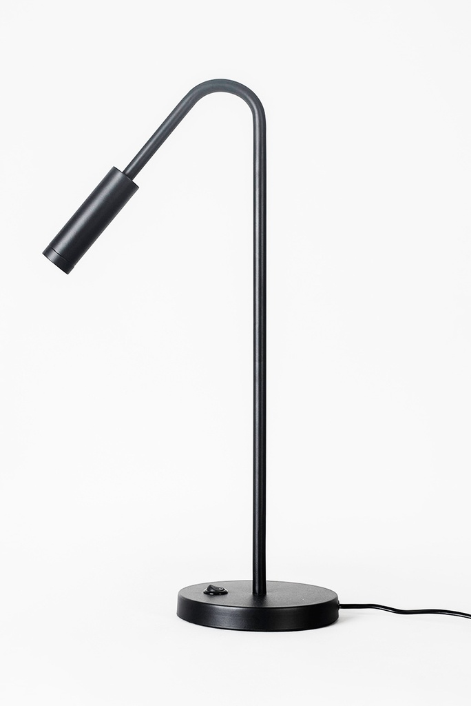Denver M Lampara de Mesa Led 3W 4000K Base c/Tecla On-Off Negro Mate