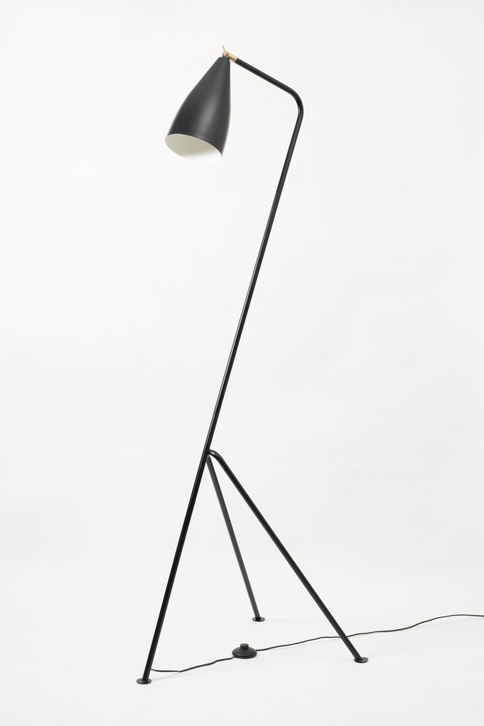 Olivia P Lampara de Pie Mini Tripode 1L E27 Negro Mate