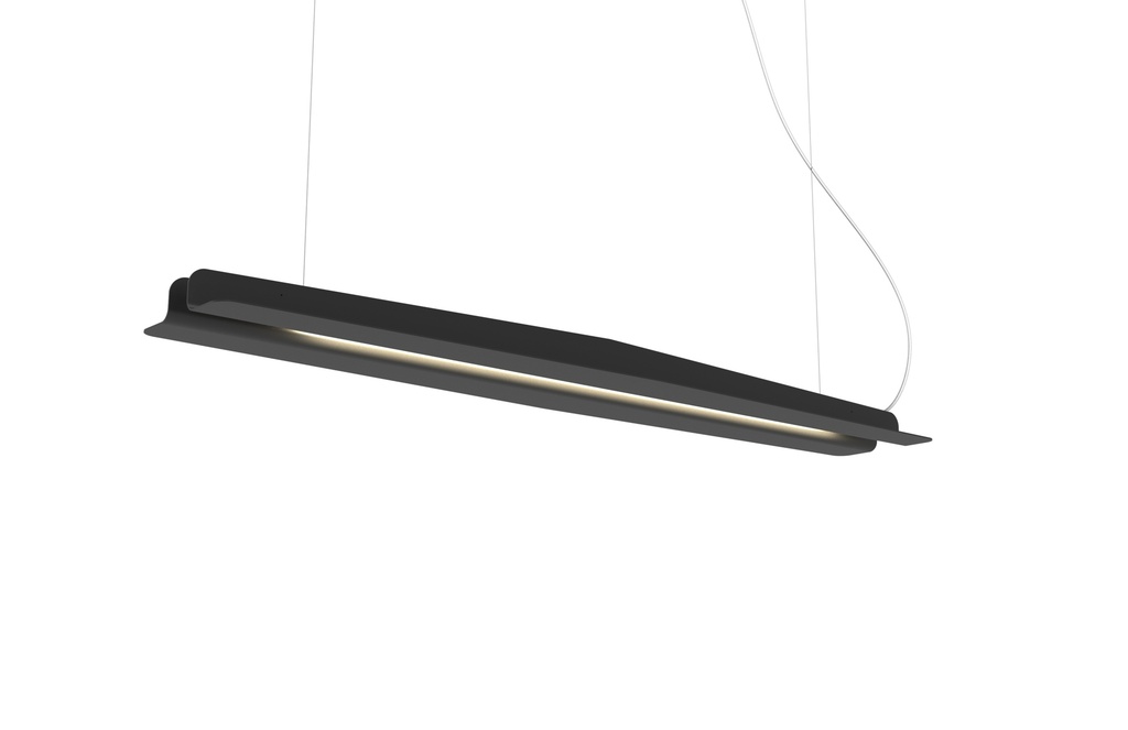 Raya 150 Colgante Enchapado 150Cm Led 23,7W 3000K C/Dif. Acrilico Negro