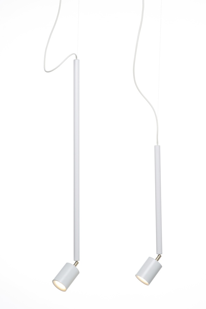 L 40 Colgante Tubo C/Cabezal Direccionable L.40cm GU10 6w Led Blanco