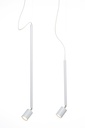 L 40 Colgante Tubo C/Cabezal Direccionable L.40cm GU10 6w Led Blanco