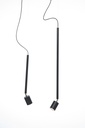 L 75 Colgante Tubo C/Cabezal Direccionable L.75cm GU10 6w Led Negro
