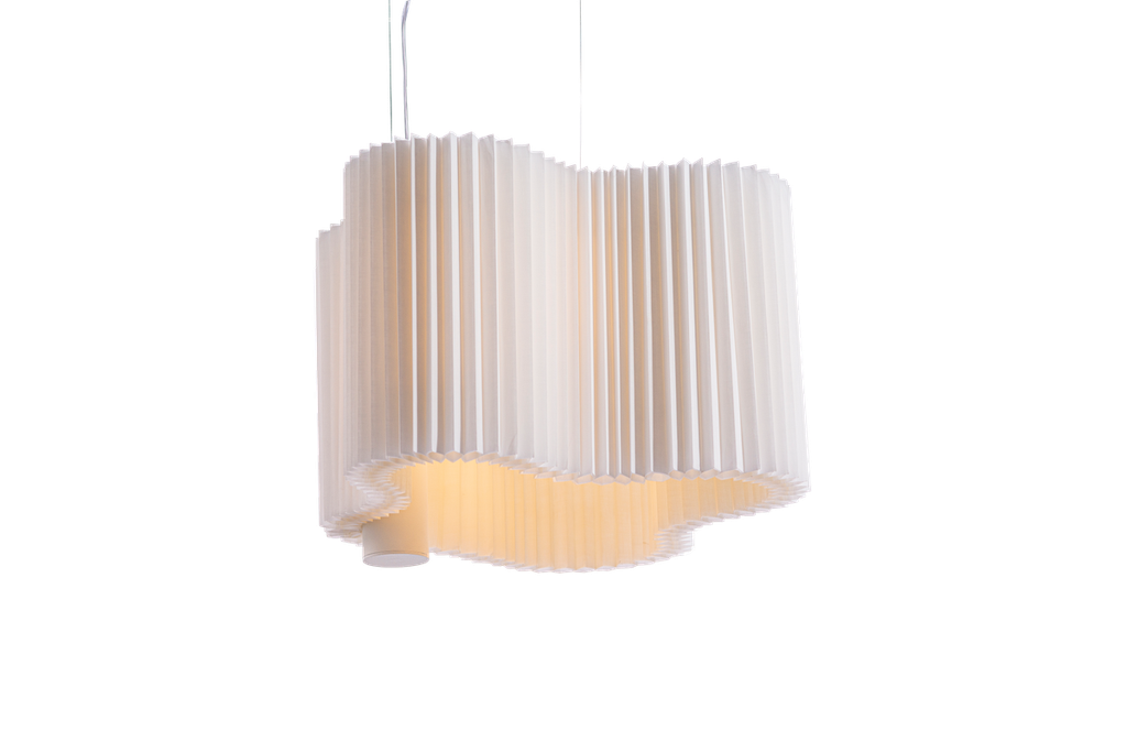 Flag 45 S Colgante Silueta Fibra Di.45,5xh35cm Led 14,7W 2700k H.Douglas Interior Blanco o Crudo