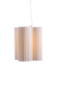 Flag 45 L Colgante Silueta Fibra Di.45,5xh60cm Led 14,7W H.Douglas Interior Blanco o Crudo