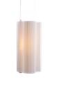 Flag 45 XL Colgante Silueta Fibra Di.45,5xh100cm Led 14,7W H.Douglas Interior Blanco o Crudo