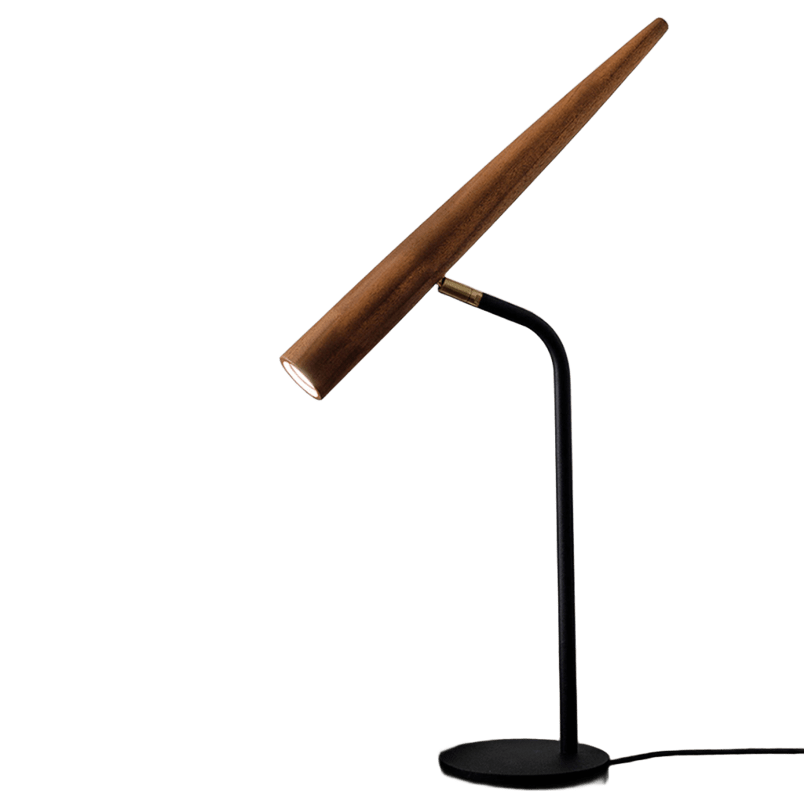 Canuti M60 Lampara Mesa Madera Cedro C/MIniDicro Led Gu10 Calida 20xh60cm