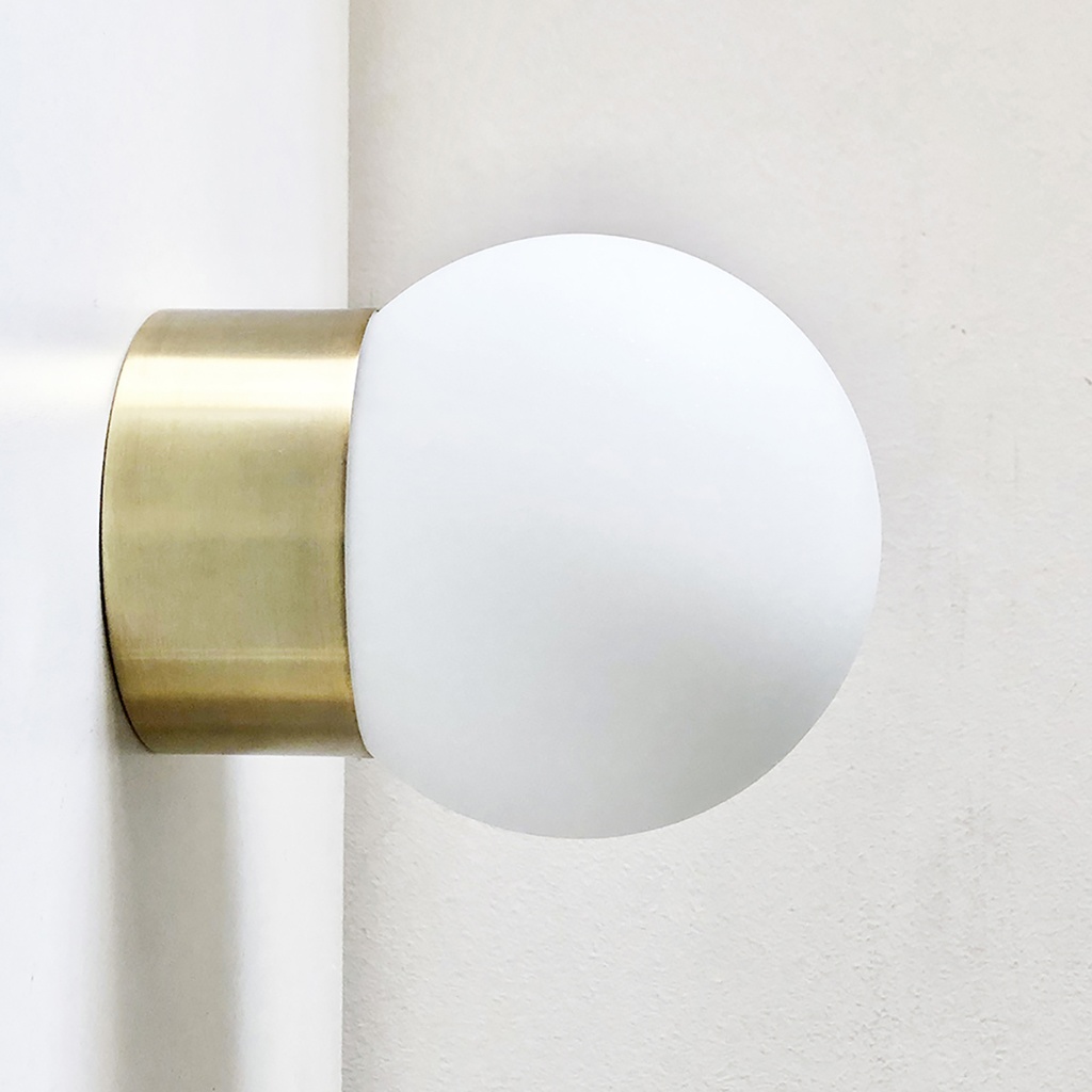 Samara A315 Plafon/Aplique Metal Tulipa Opal E27 Led Di.15xh18cm Oro Satinado