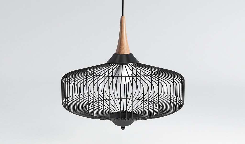 Alhambra Colgante Di.55cm 1L E27 Negro