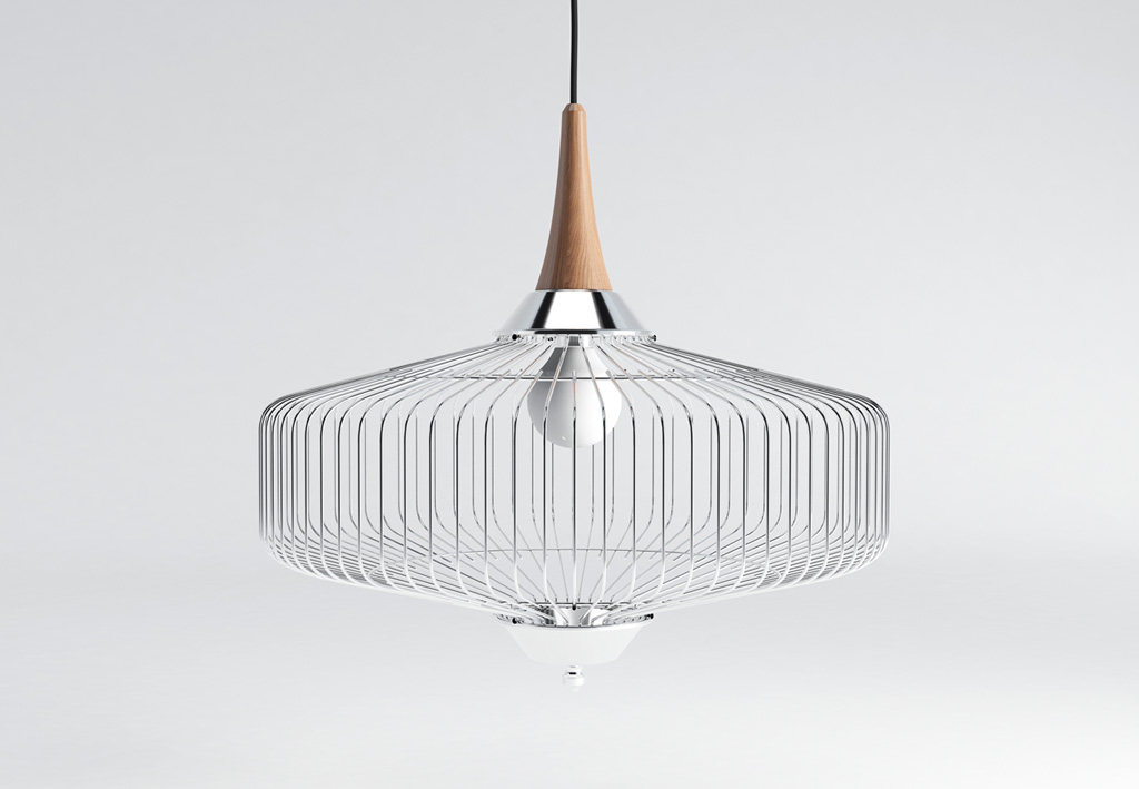 Alhambra Colgante Di.55cm 1L E27 Cromo