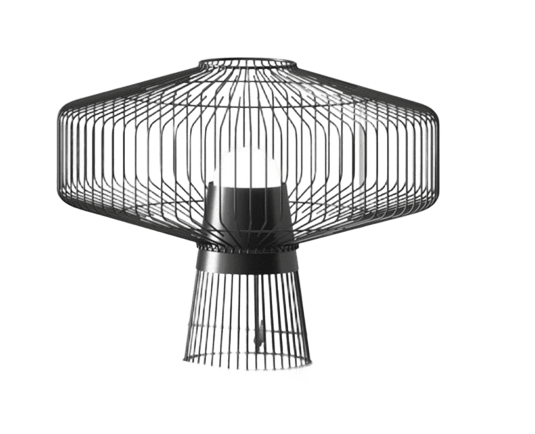 Alhambra Lampara de Mesa Di.57xh.41cm 1L E27 Negro Mate