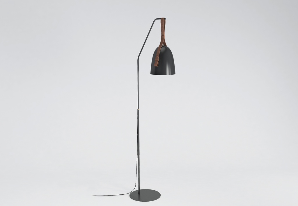 Viking Lampara de Pie Di.25cm 1L E27 Negro