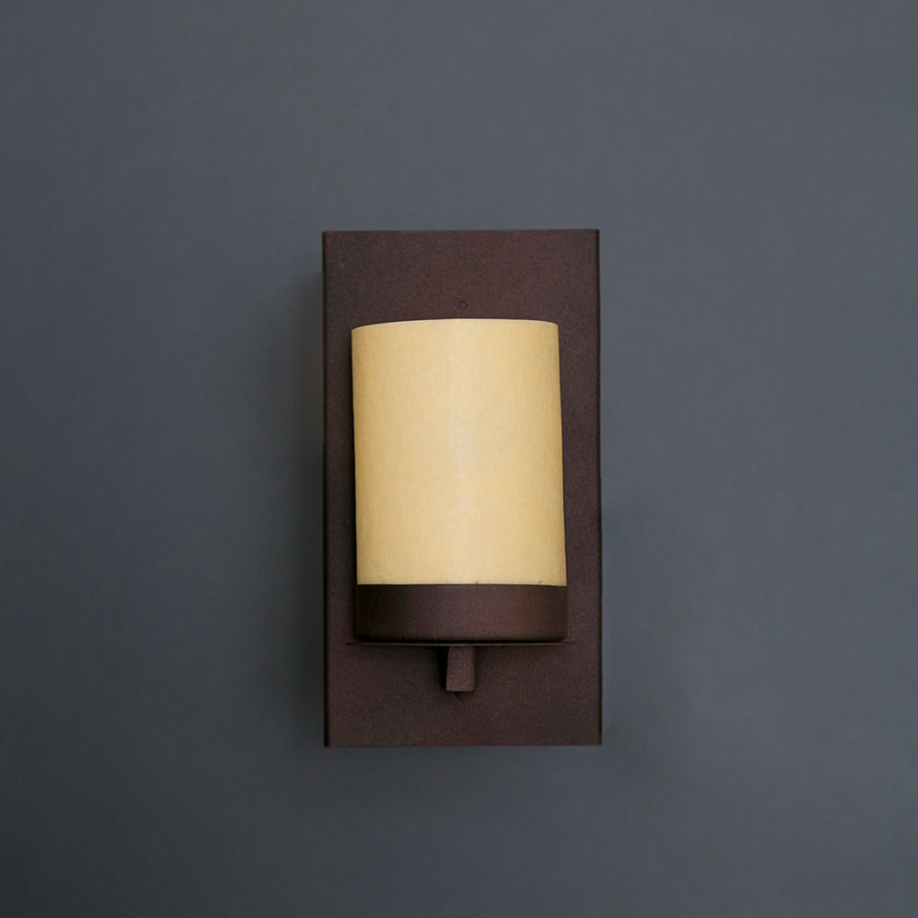 Vela Chico Aplique Pared Hierro C/Vela Resina 15X28Cm 1 Luz E27 Oxido