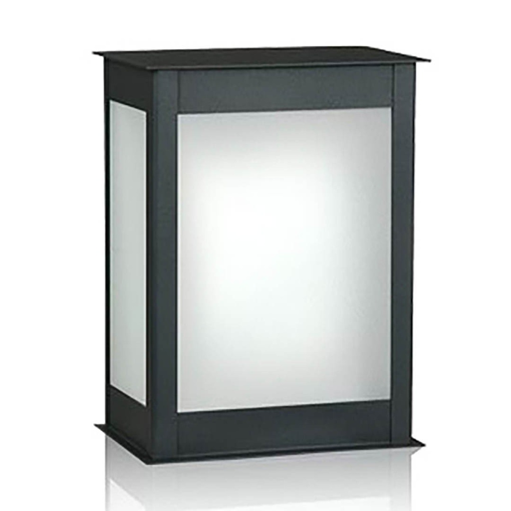 Farol Recto Aplique Pared IP40 1L E27 170xh.250mm Negro Texturado