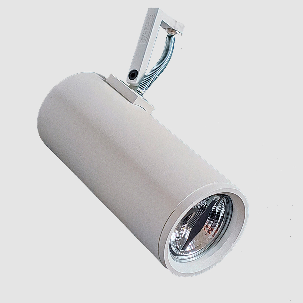 Tuba Cabezal Extra Largo Led PAR16 GU10 h.150mm Cromo-Blanco Texturado