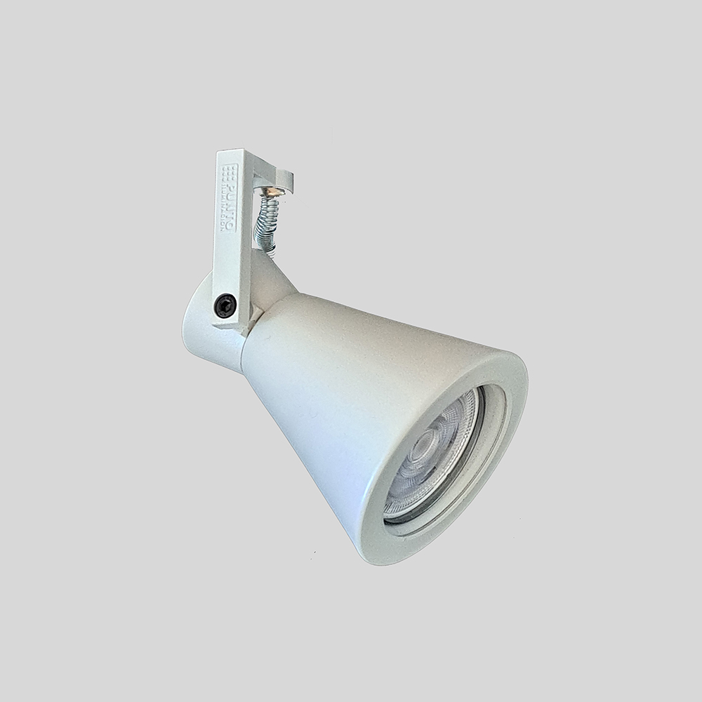 Testa Cabezal Cono Corto Led PAR16 GU10 h.96mm Blanco Texturado