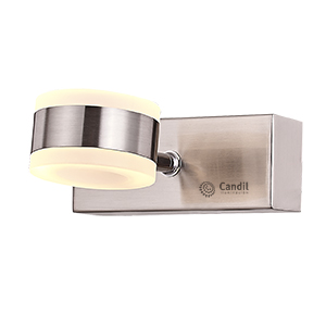 Belino Aplique Led Aro Movil 1L 8W 3000K 220V Niquel Mate