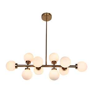 Ball Plafon Vintage Tulipa Opal 10L E27 Bronce Mate