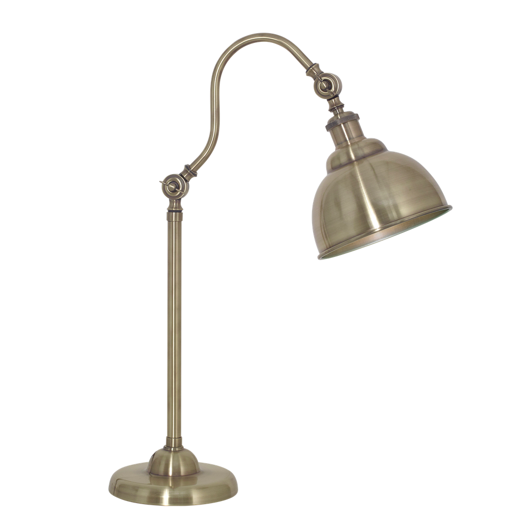 Desk Lampara de Escritorio Movil Pantalla Di.20cm h.60cm Bronce Viejo