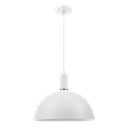 Retro Colgante Semi Esfera 1 Luz E27 Di.38cm Blanco