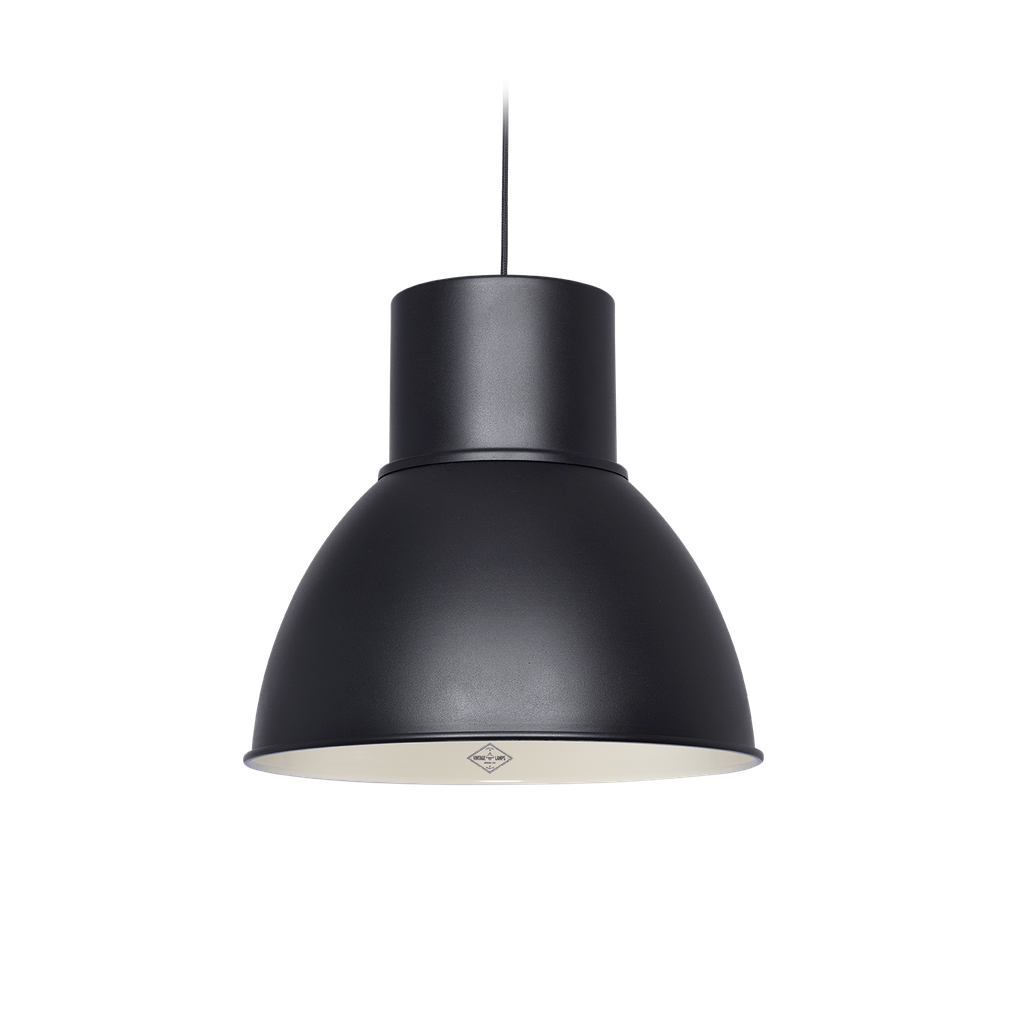 Galponera Industrial Colgante Aluminio 1 Luz E27 Di.50cm Negro/Blanco