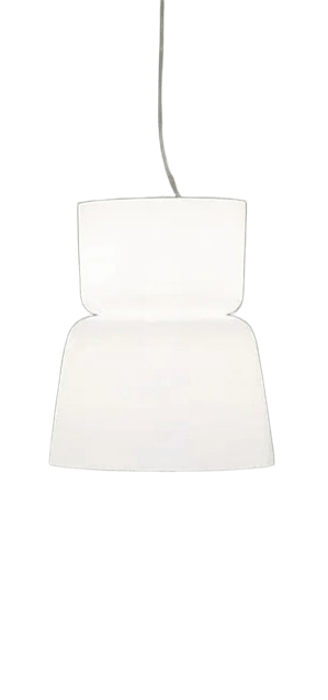 Bloom Colgante Vidrio 1 Luz E27 + G9 IP20 Di.36xh.44cm Blanco/Blanco