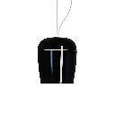 Tiara Colgante Vidrio 1 Luz E27 IP20 Di.36xh.41cm Negro