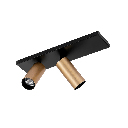 Viker Kit Plafon 2Luces Gu10 Par16 Ip20 220v Spot Negro con Base Negra