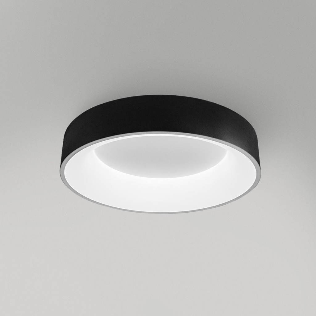 Nbagel Plafon Circular 78Cm Led 80W 3000k Ip20 220v Dimerizable Negro
