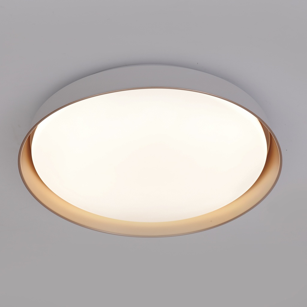 Fany Plafon Circular 50Cm Led 2x32W 2850-6000K Ip20 220v Dimerizable C/C.Remoto Blanco-Oro 