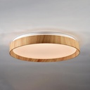 Bore Plafon Circular 50Cm Led 32W 3000-6500K Ip20 220v Dimerizable C/C.Remoto Blanco-Madera Blanco