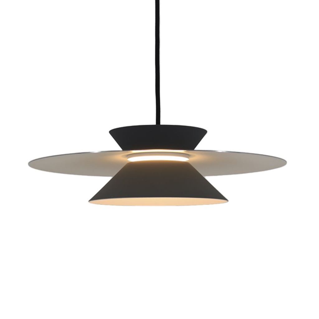 St1 Colgante Circular Led 12W 2700k 220v Ip20 Dimerizable Di.350mm Negro