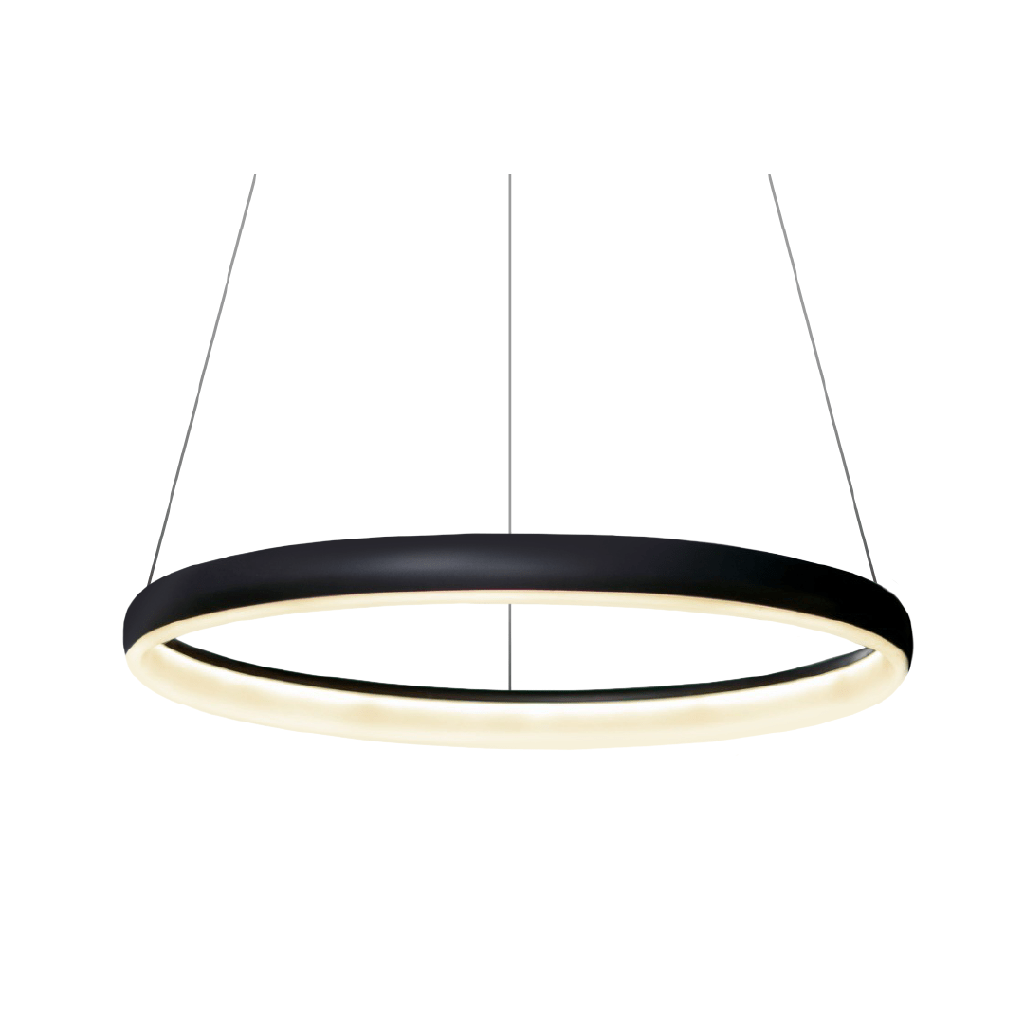 Gers S Colgante Aro Led 60W 3000k 220v Ip20 Dimerizable Di.800mm Gris Grafito